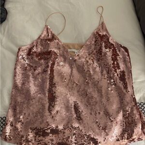 Veronica Beard Shimmering Pink Sequin Cami